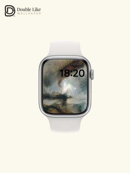 Storm Boat Turner Classic Oil Painting Vibe Full Wallpaper Set [#ZMY394]