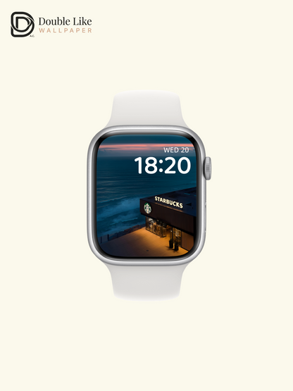 Cinematic Seaside Cafe Ocean Night Ambient Wallpaper Pack [#ZJYX0434]
