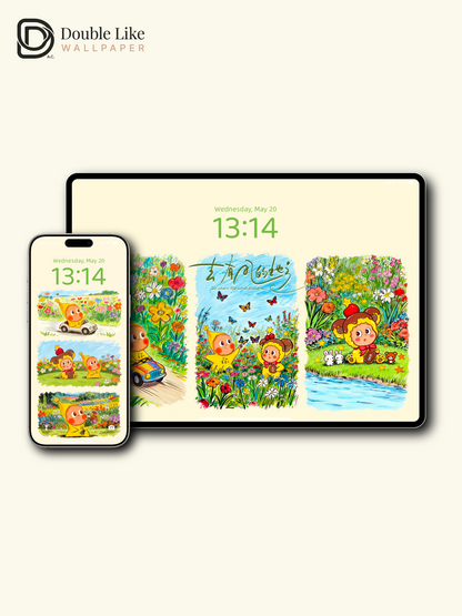 Go Where the Wind Blows| Healing Spring Wallpaper Pack [#JJ344]