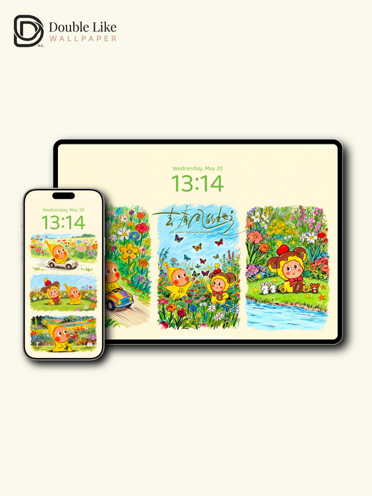 Go Where the Wind Blows| Healing Spring Wallpaper Pack [#JJ344]