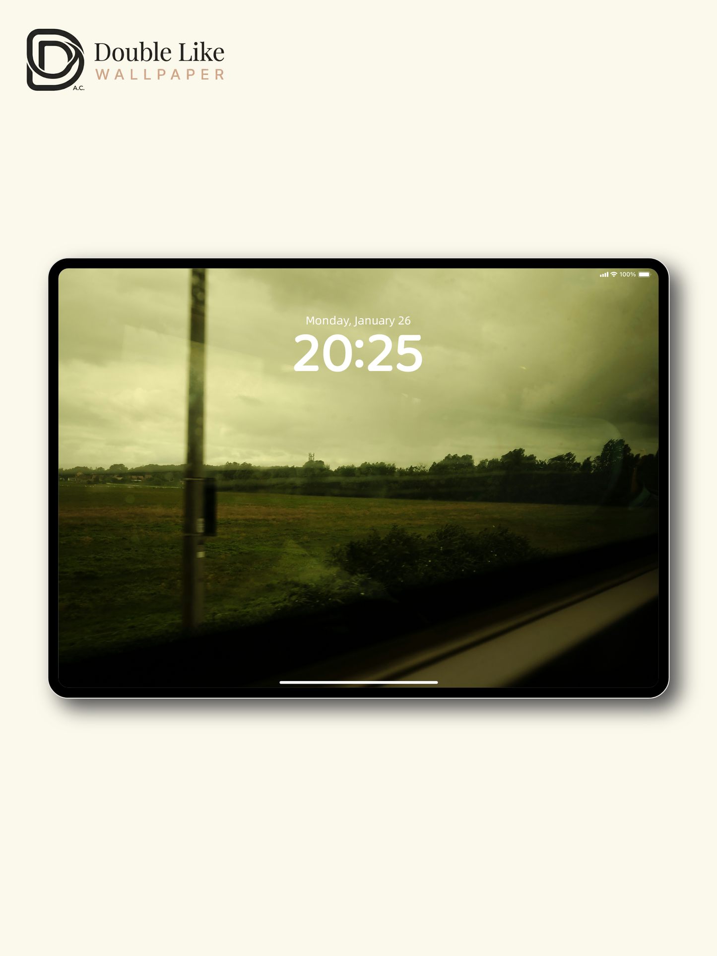 Cinematic Train Window View Vintage Green Field Aesthetic Wallpaper Pack [#ZMY524]