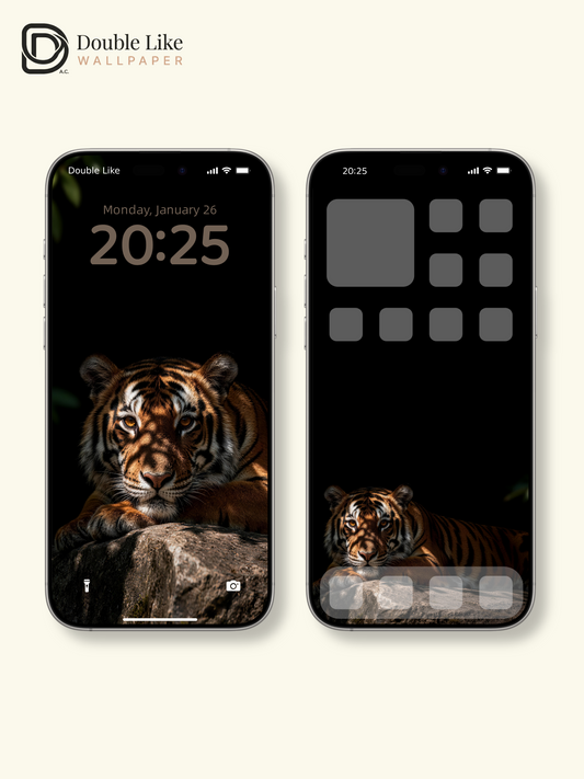 Dark Light Lone Tiger Lonely Inspirational Minimal Wild Aesthetic Wallpaper Pack [#LFHL30415]