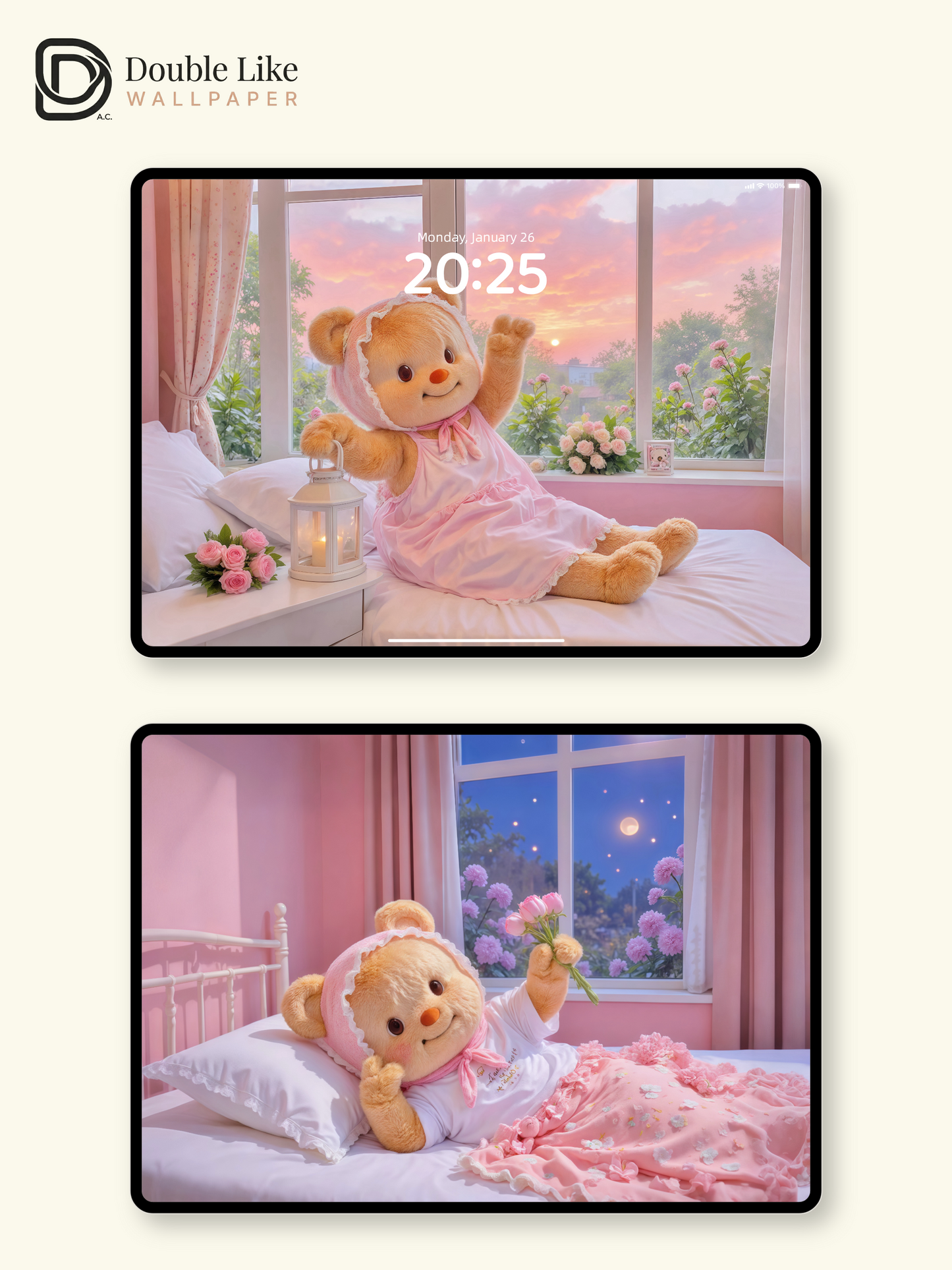 Good Morning & Good Night  | Cozy Healing Wallpaper Pack [#JJ186]