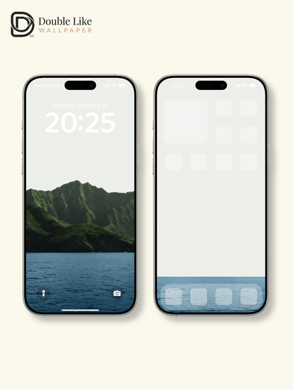 merald Coastal Mountain Ridge & Deep Ocean Nature Aesthetic Wallpaper Pack [#JJ230902]