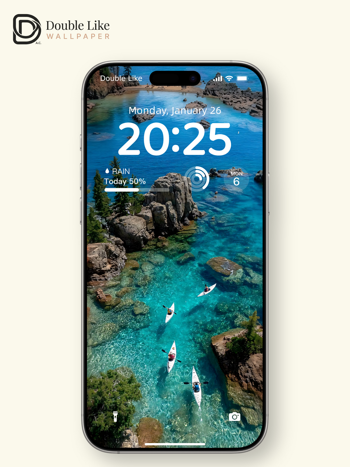 Crystal Clear Alpine Lake Kayak Adventure Aesthetic Wallpaper Pack [#JJ1327]