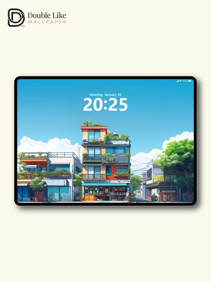 Summer Sunny Blue Sky Japanese House Anime Aesthetic Wallpaper Pack [#WGF089]