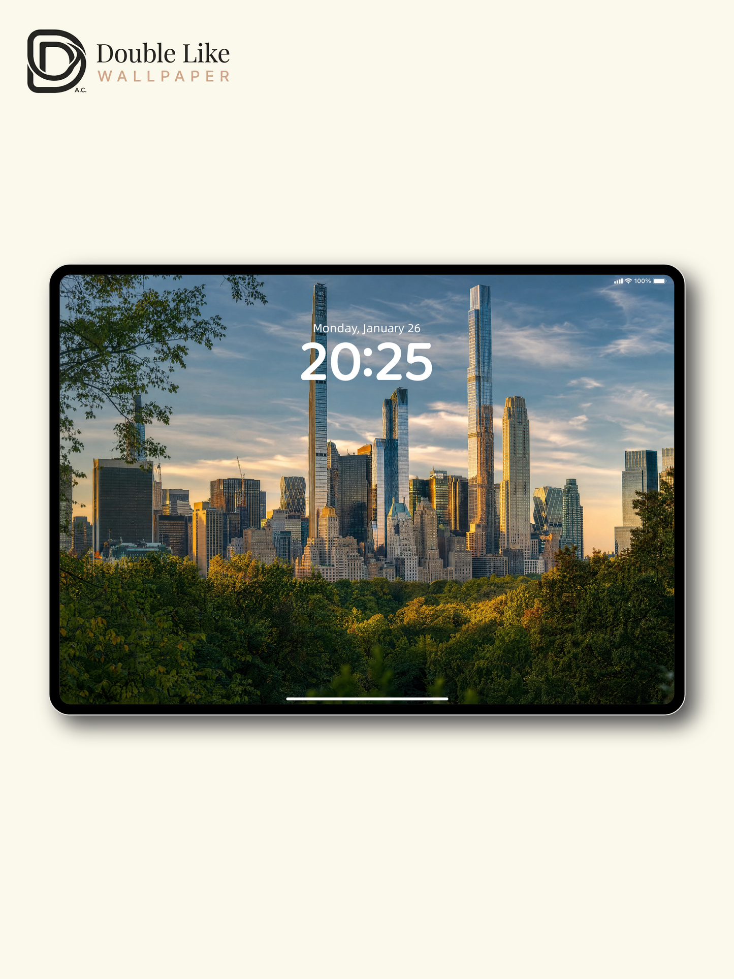New York City Skyline Park View Afternoon Aesthetic Wallpaper Pack [#ZJYR005]