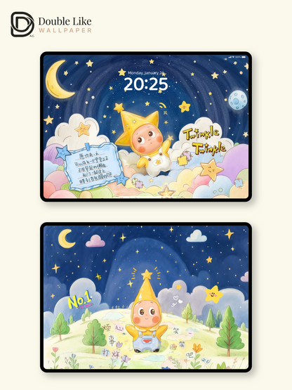 Starlight Buddy · Shine Bright Project ✨ | Motivational Wallpaper Pack [#JJ130]