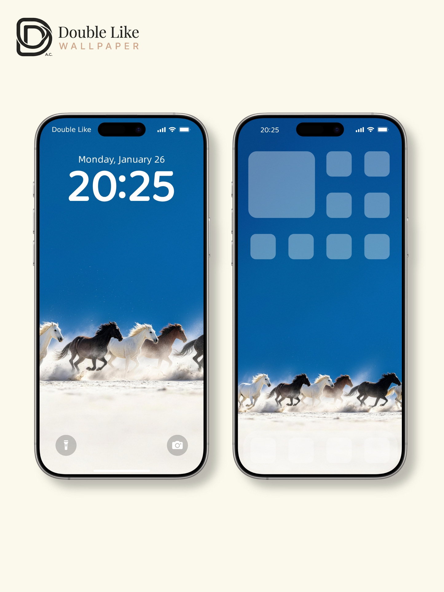 Wild Horses Running Aesthetic Nature Landscape Wallpaper Pack [#LFHL30524]