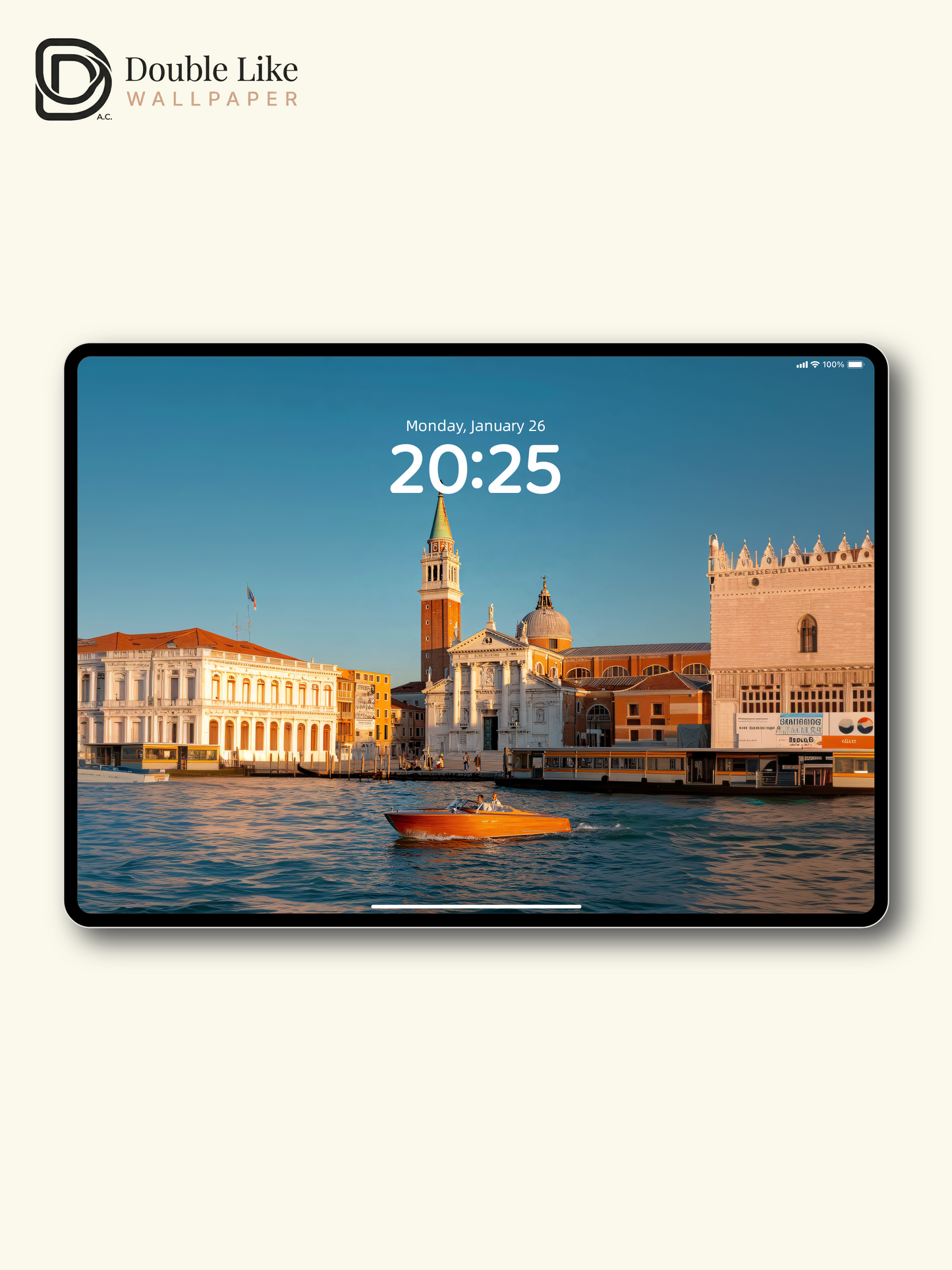 Venice Grand Canal Golden Hour Speedboat Aesthetic Wallpaper Pack [#JJ1381]