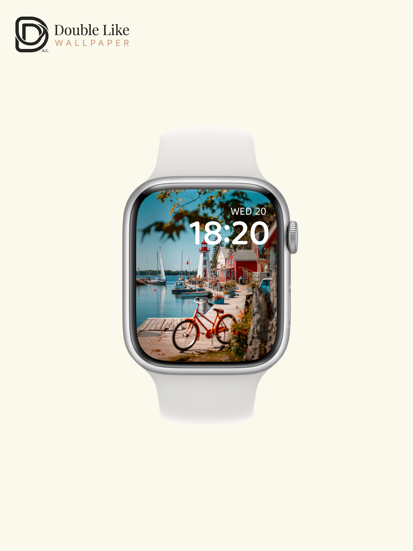 Coastal Harbor Lighthouse & Red Bicycle Aesthetic Wallpaper Pack [#JJ1329]