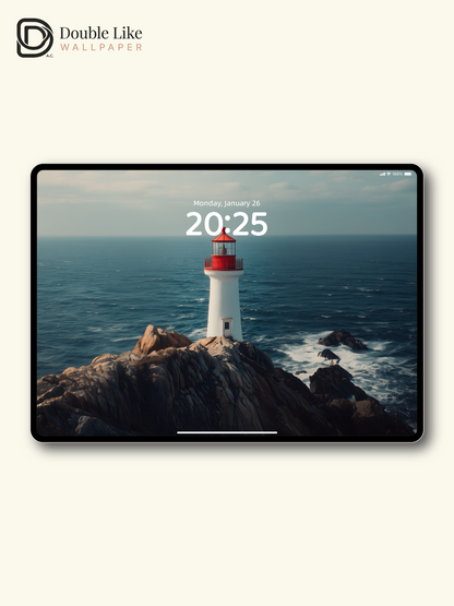Lonely Coastal Lighthouse Ocean Landscape Wallpaper Pack [#ZJY536]