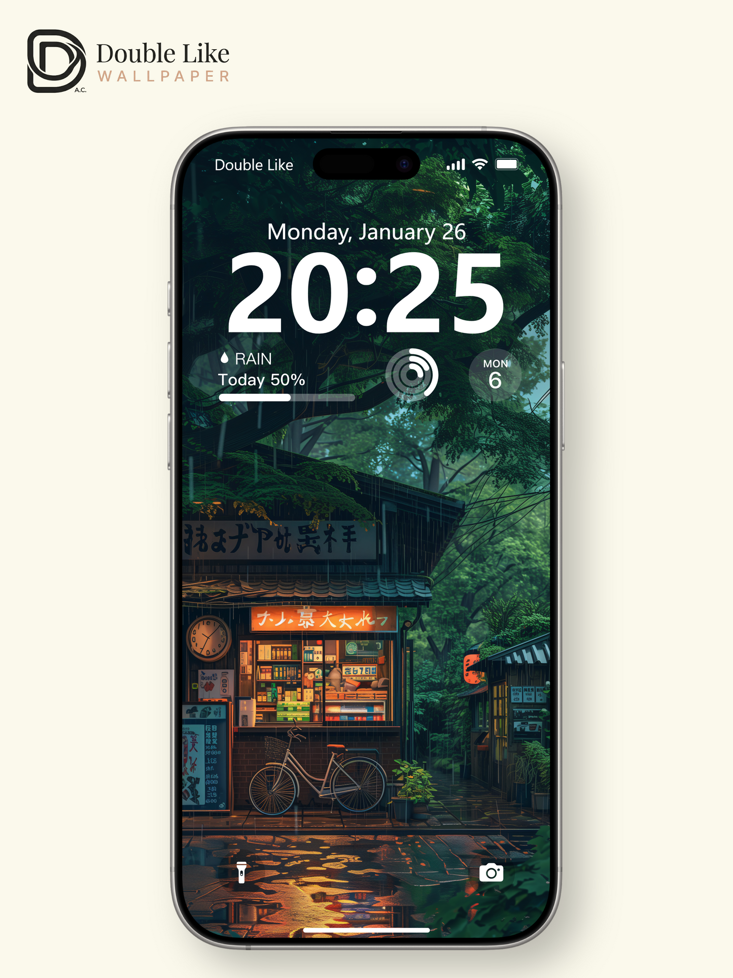 Rainy Japanese Street Shop Forest Night Anime Aesthetic Wallpaper Pack [#WGF026]