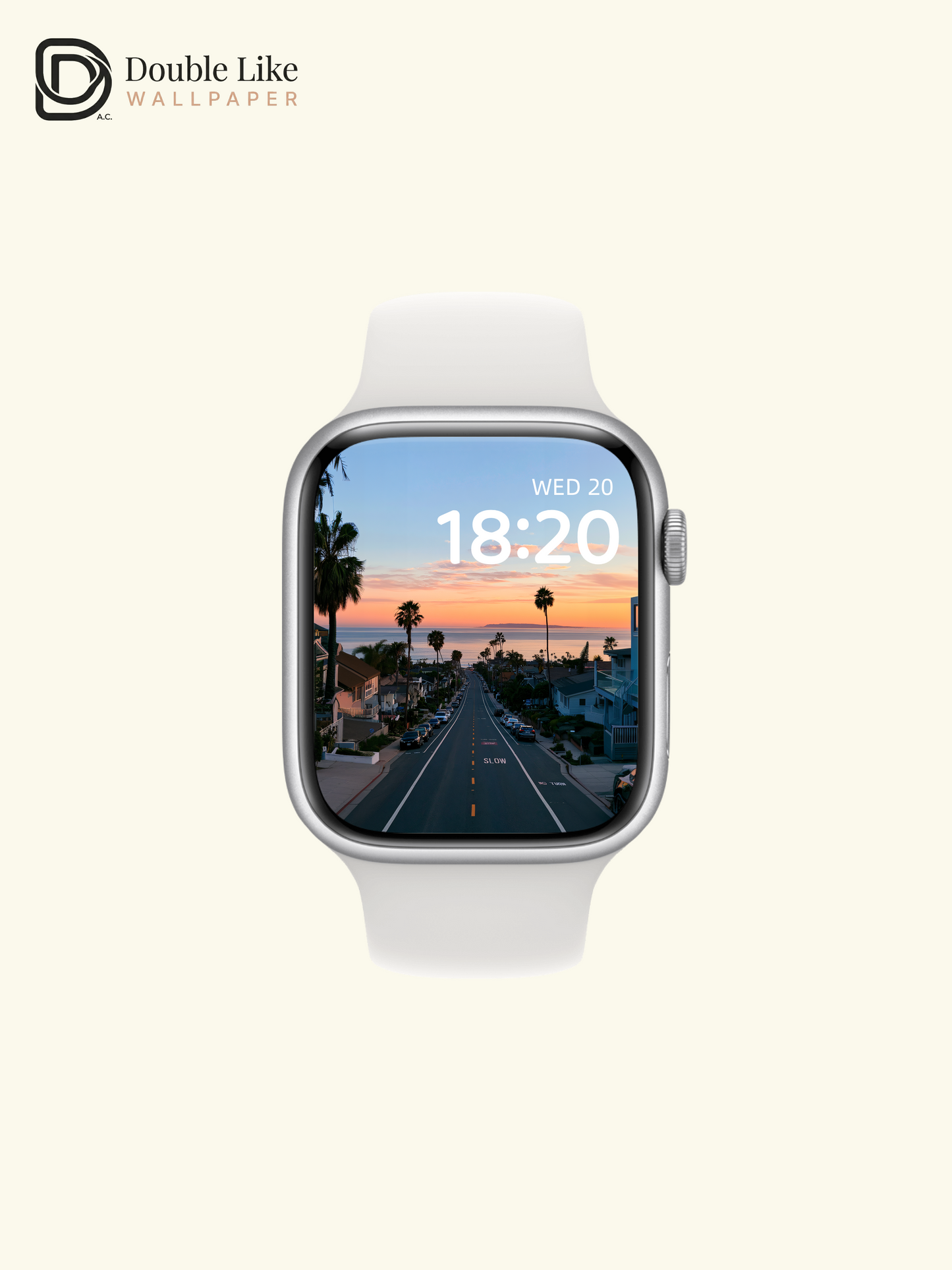 Coastal Street Sunset Golden Hour Palm Tree Aesthetic Landscape Wallpaper Pack [#JJ1358]