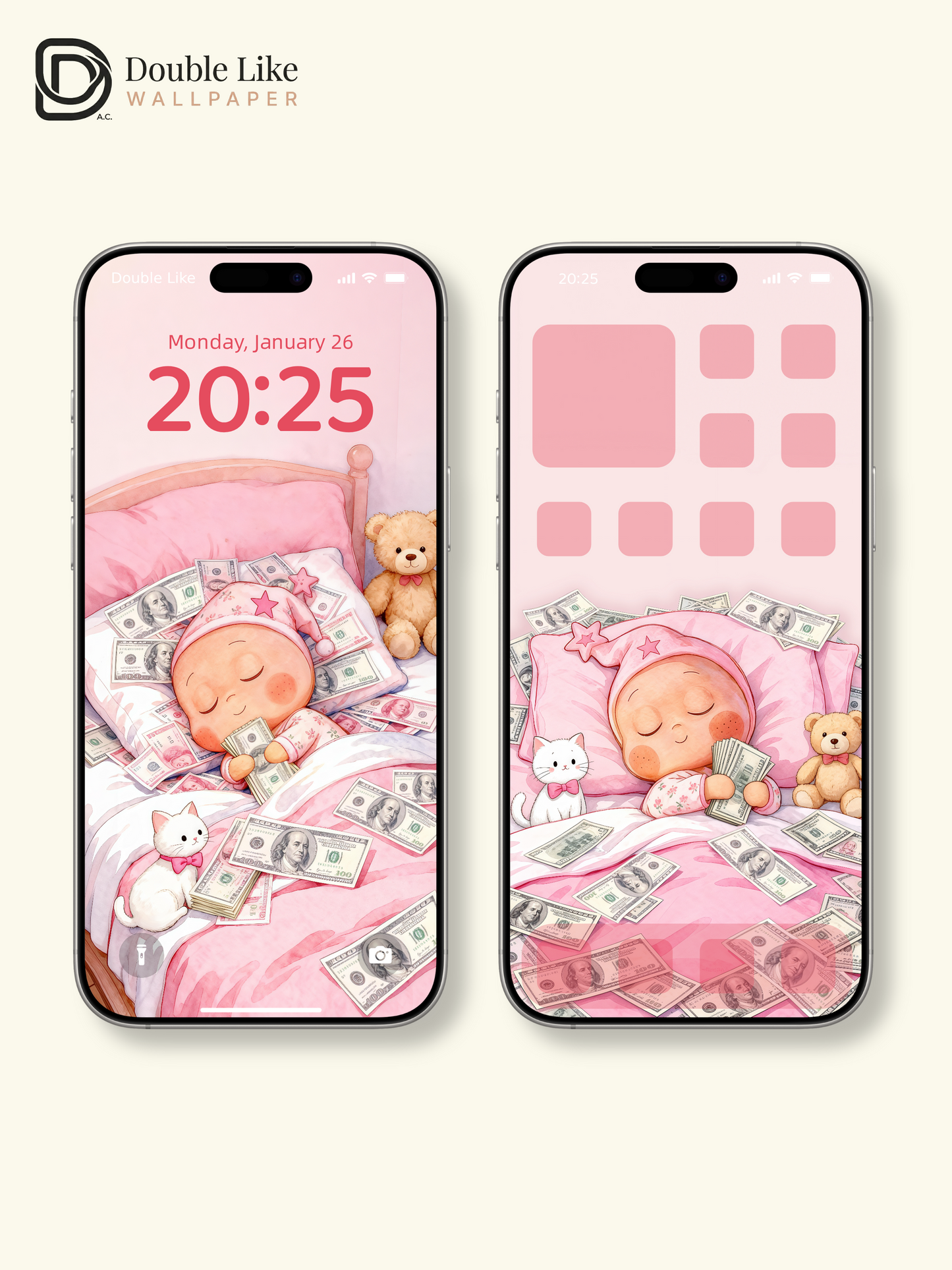 Wake Up Rich 💰 | Lucky Money Wallpaper PackProduct Description [#JJ279]