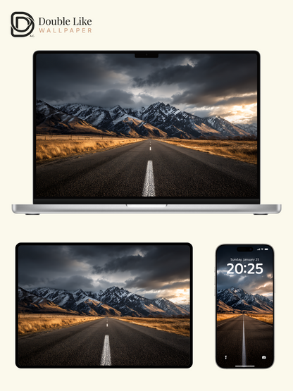 Chasing the Horizon – 4K Mountain Road Motivational Wallpaper Pack [#LFHL1012]