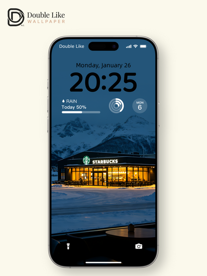 Combined Product Name: Blue Hour Snow Mountain Lonely Store Cold Lonely Atmospheric Full-Device Landscape Wallpaper Pack [#ZMY492]