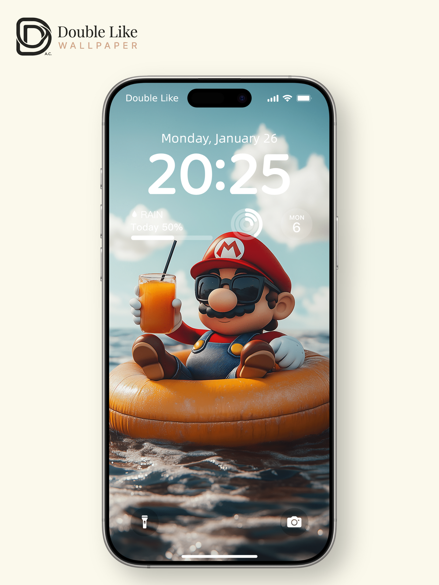Mario Summer Vacation Floating Ocean Aesthetic Wallpaper Pack [#ZJY437]