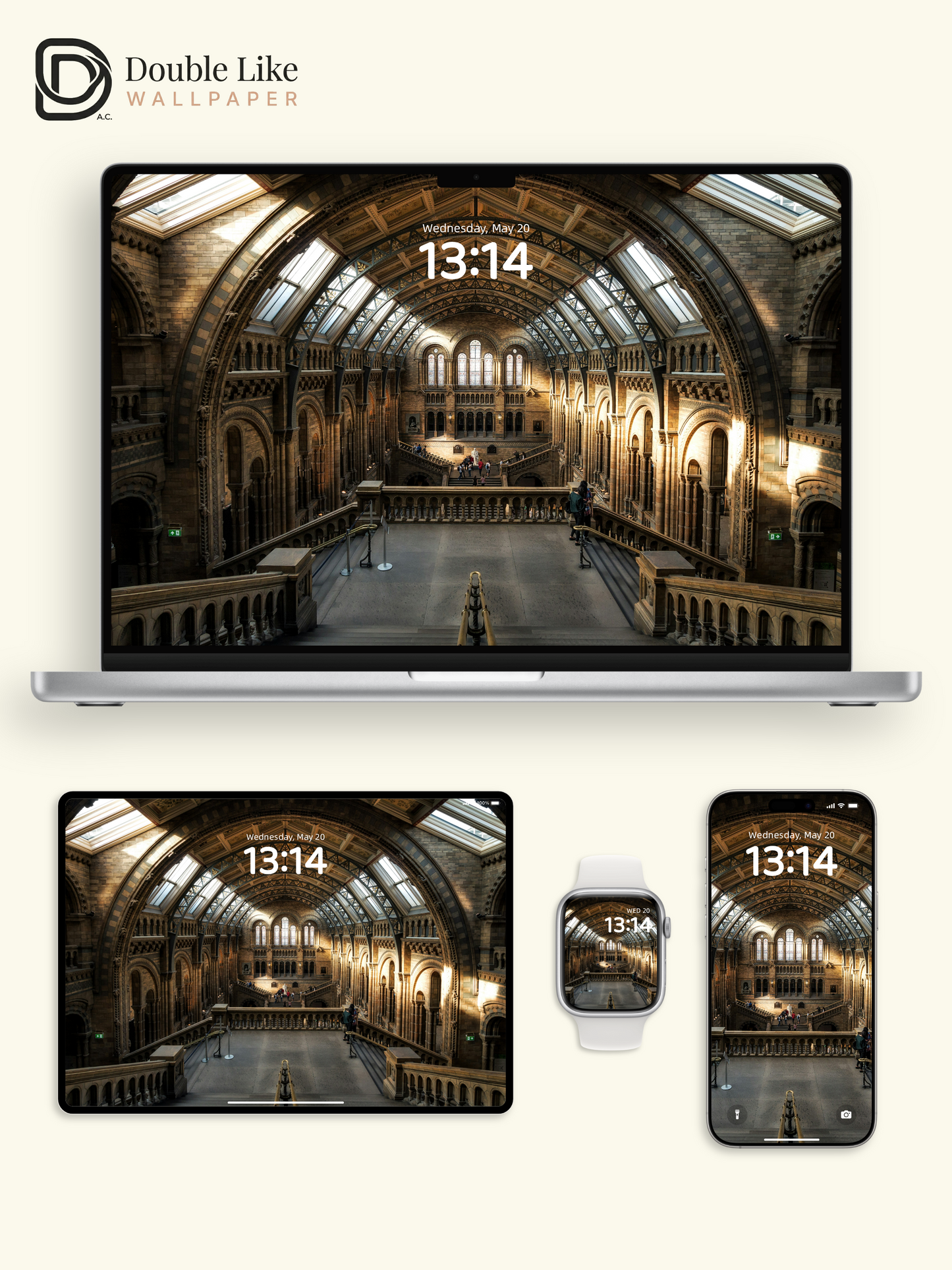 Vintage Dome Museum European Architectural Vibe Full Wallpaper Set [#ZMY401]