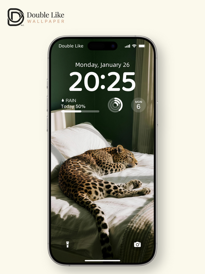 Minimal Light Lazy Leopard Aesthetic Wallpaper Pack [#LFHL30506]