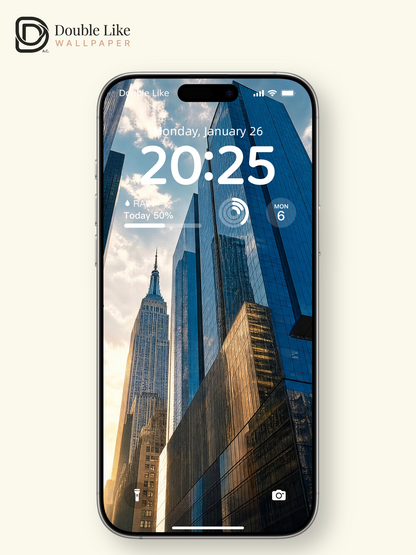 New York City Skyscraper Low Angle Daylight Aesthetic Wallpaper Pack [#ZJYR007]