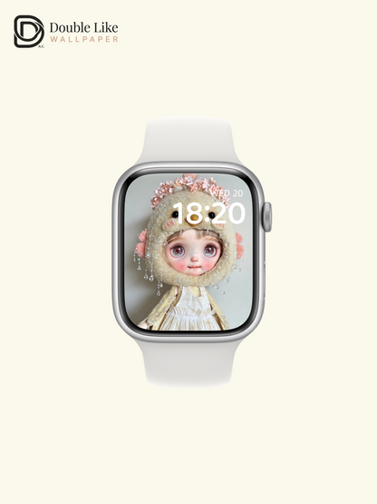 Dreamy Blythe Doll With Felt Chick Hat Crystal Raindrop Aesthetic Wallpaper [#HWWs007]