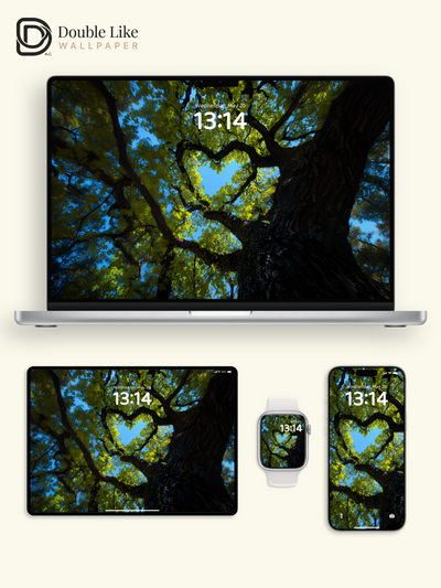 Heart Shaped Tree Canopy Nature Aesthetic Wallpaper Pack [#JJ1362]