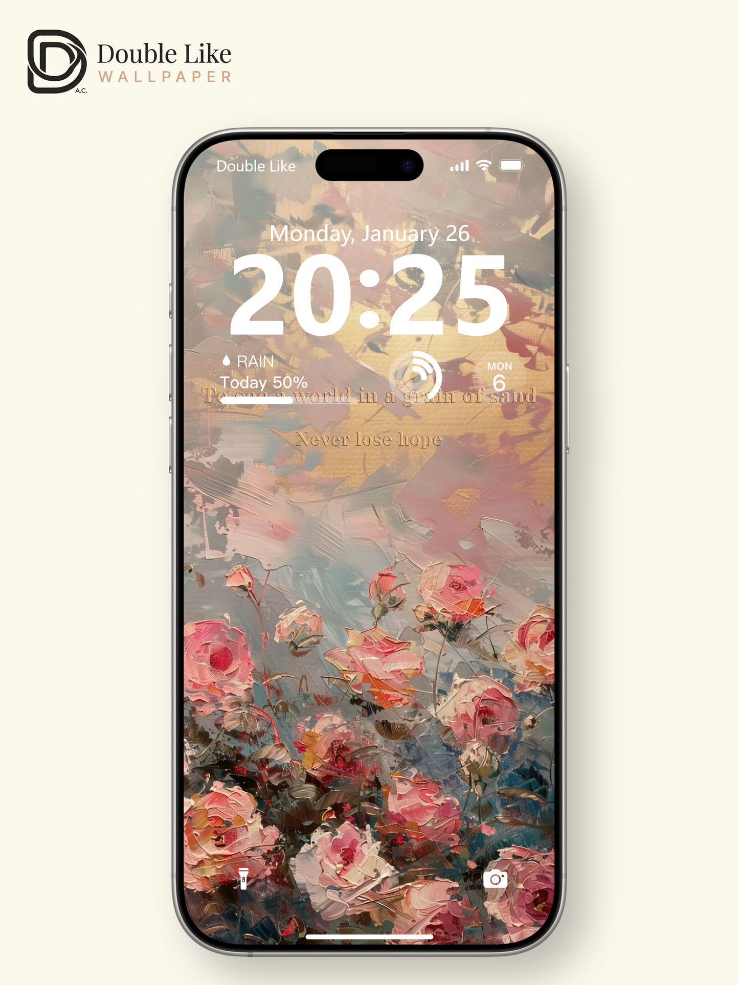 Oil Painting Vintage Rose Quote Inspirational Aesthetic Wallpaper Pack [#WGF025]