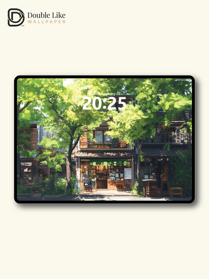 Sunlit Japanese Street Store Healing Anime Aesthetic Wallpaper Pack [#WGF005]