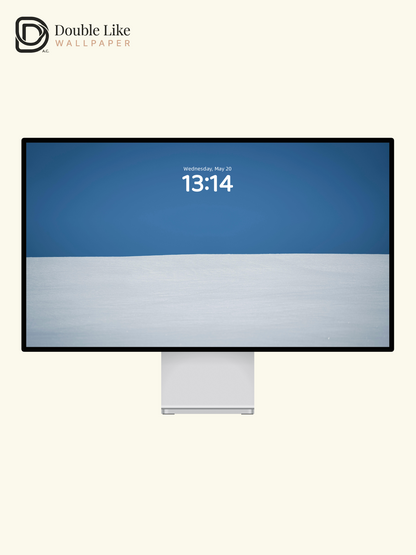 Pure White Snow Dune Clear Blue Sky Minimalist Aesthetic Wallpaper Pack [#ZMY498]