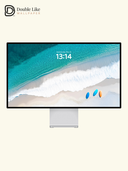 Fresh Aerial Blue Ocean White Sand Surfboards Lock Screen Wallpaper Pack [#ZJYX0435]