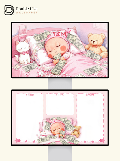 Wake Up Rich 💰 | Lucky Money Wallpaper PackProduct Description [#JJ279]