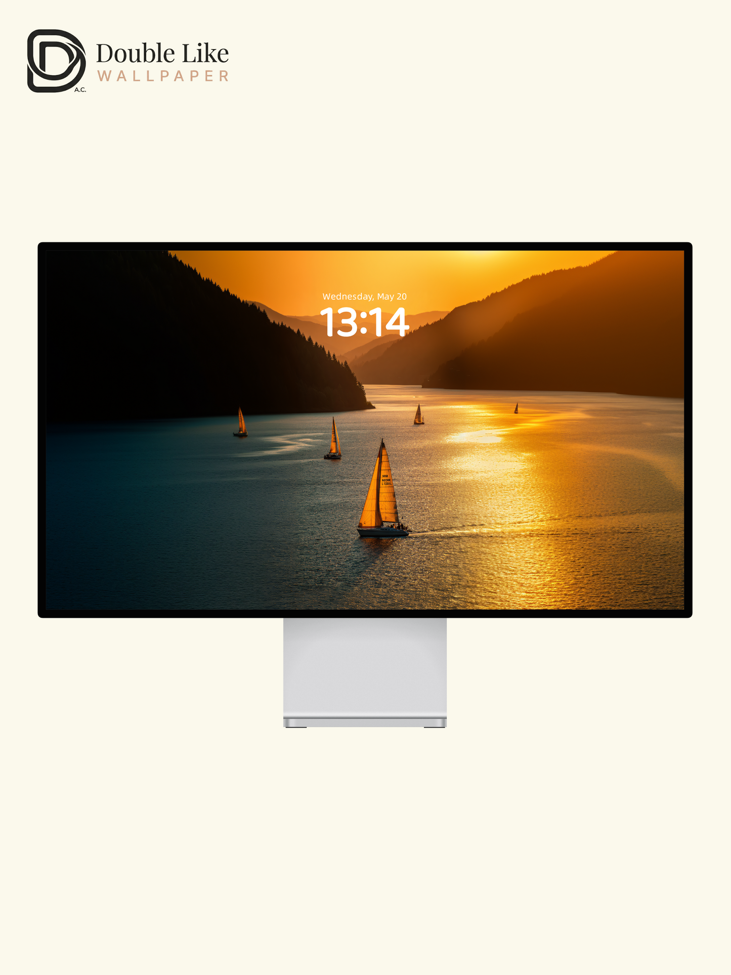 Golden Hour Fjord Sailboats Mountain Lake Aesthetic Wallpaper Pack [#JJ1400]