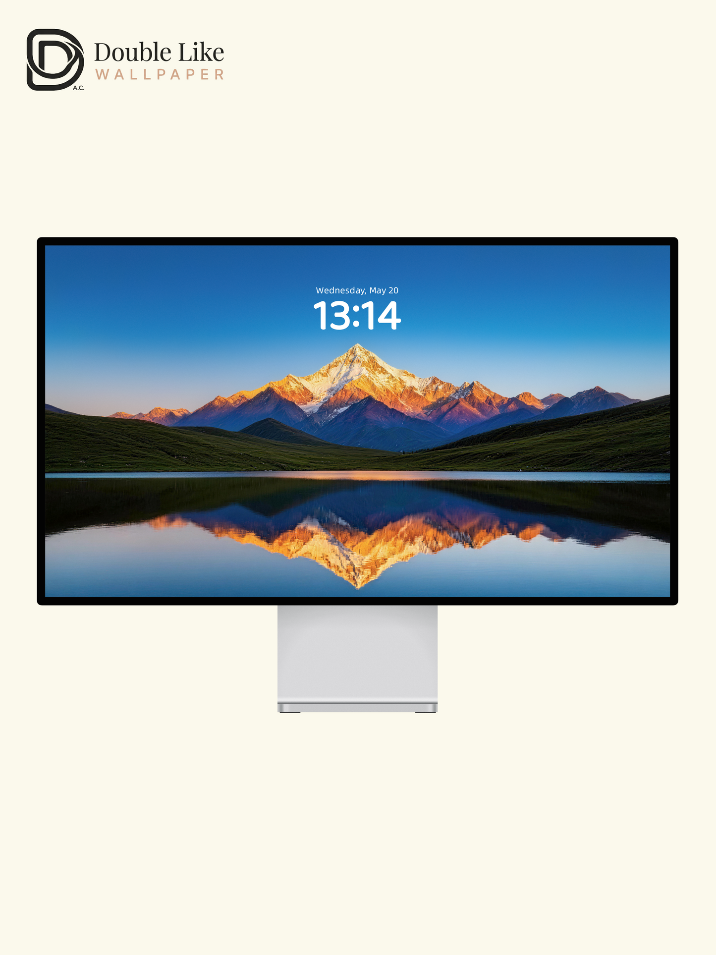 Golden Snow Mountain Lake Healing Landscape Wallpaper Pack [#LFHL30125]