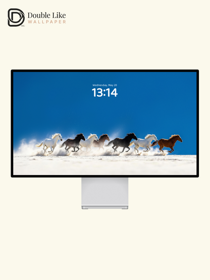 Wild Horses Running Aesthetic Nature Landscape Wallpaper Pack [#LFHL30524]