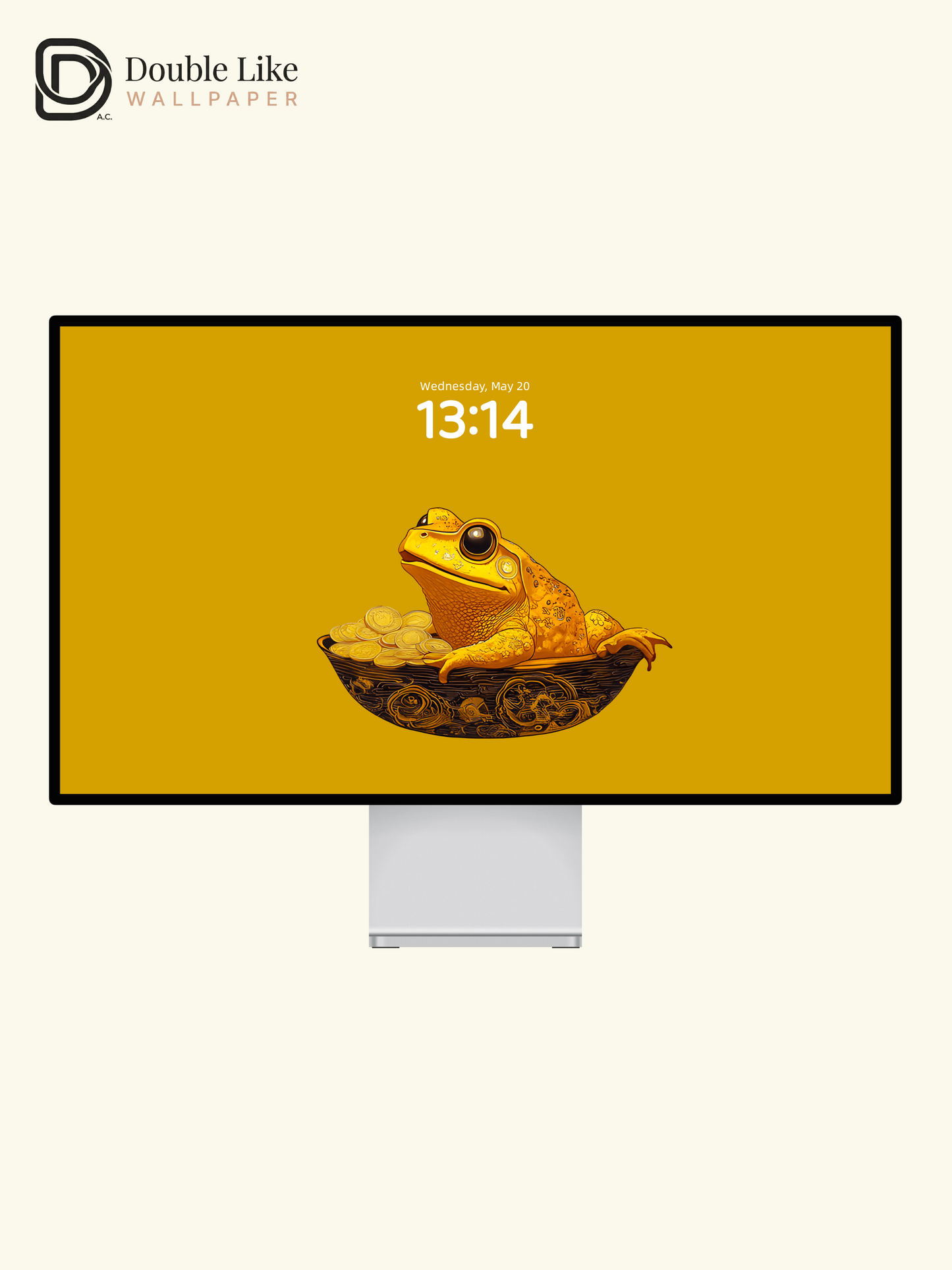 Minimalist Golden Money Toad Lucky Aesthetic Wallpaper Pack [#ZMY192]