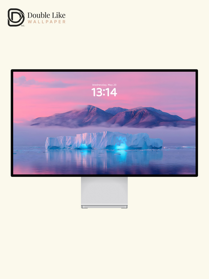 Dreamy Pastel Sunset Iceberg Landscape Lock Screen Wallpaper Pack [#ZJYX0579]