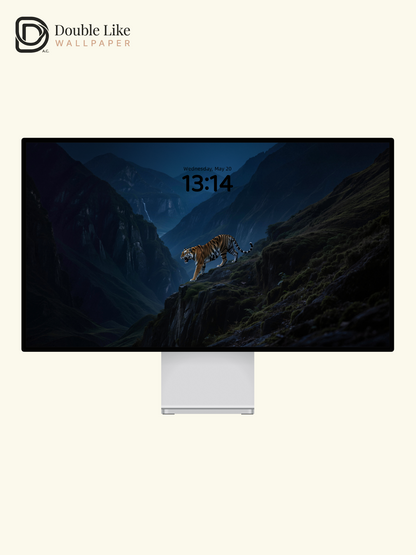 Night Cliff Tiger Motivational Mountain Scenery Wallpaper Pack [#LFHL30423]