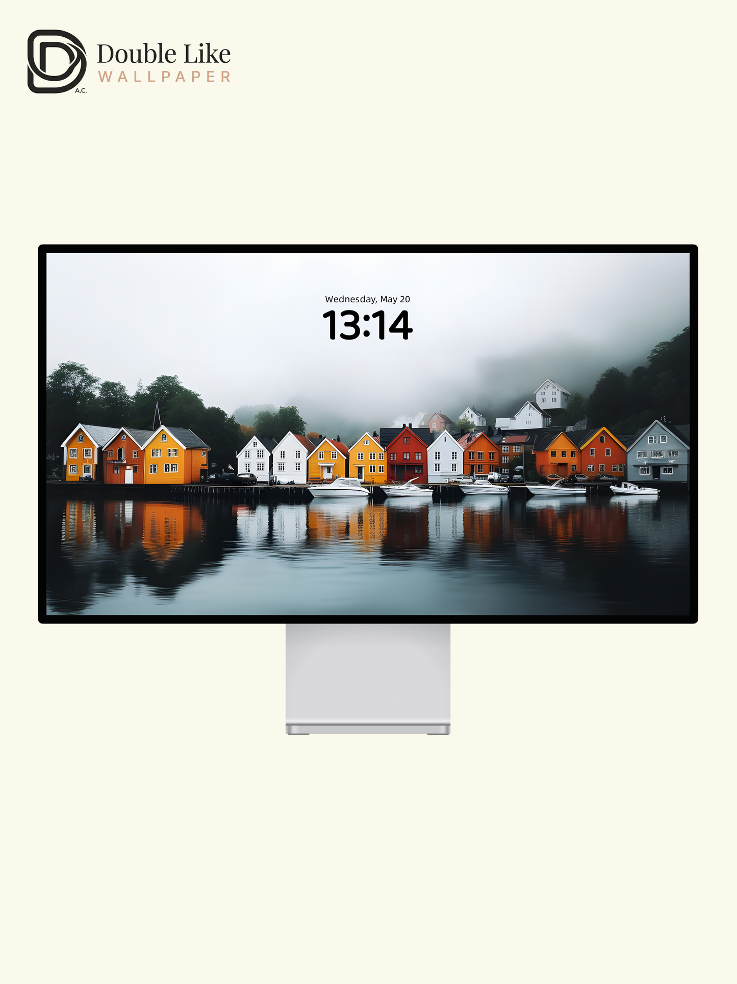 Nordic Nordic Fjord Colorful Village Misty Lake Aesthetic Wallpaper Pack [#ZMY079]