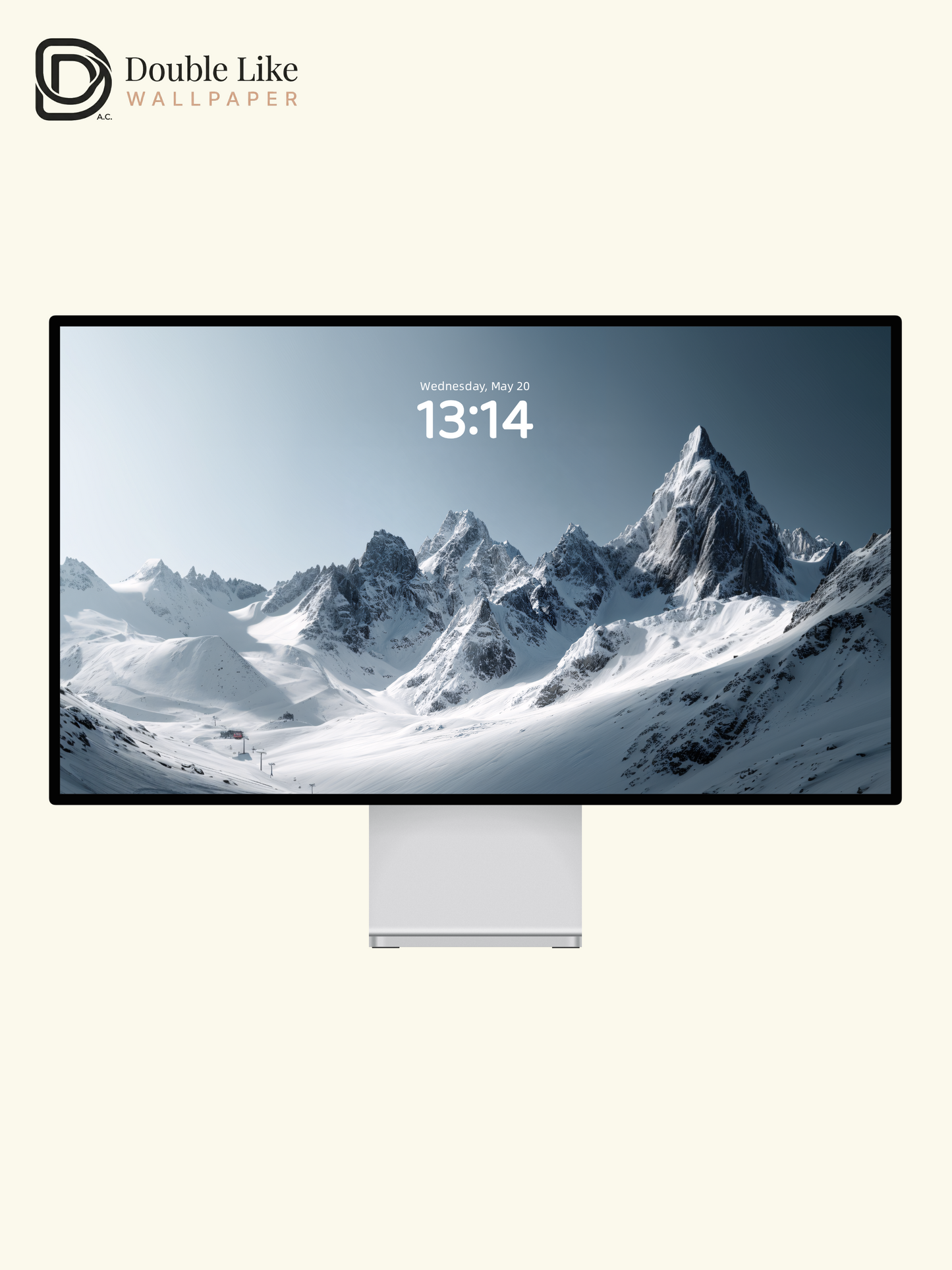 Minimalist Winter Snow Mountain Peaks Clean Landscape Photography Wallpaper Pack [#JJ1222]