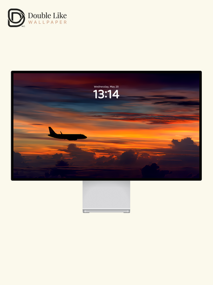Chasing the Sunset – 4K Airplane & Sky Wallpaper Pack [#LFHL1016]