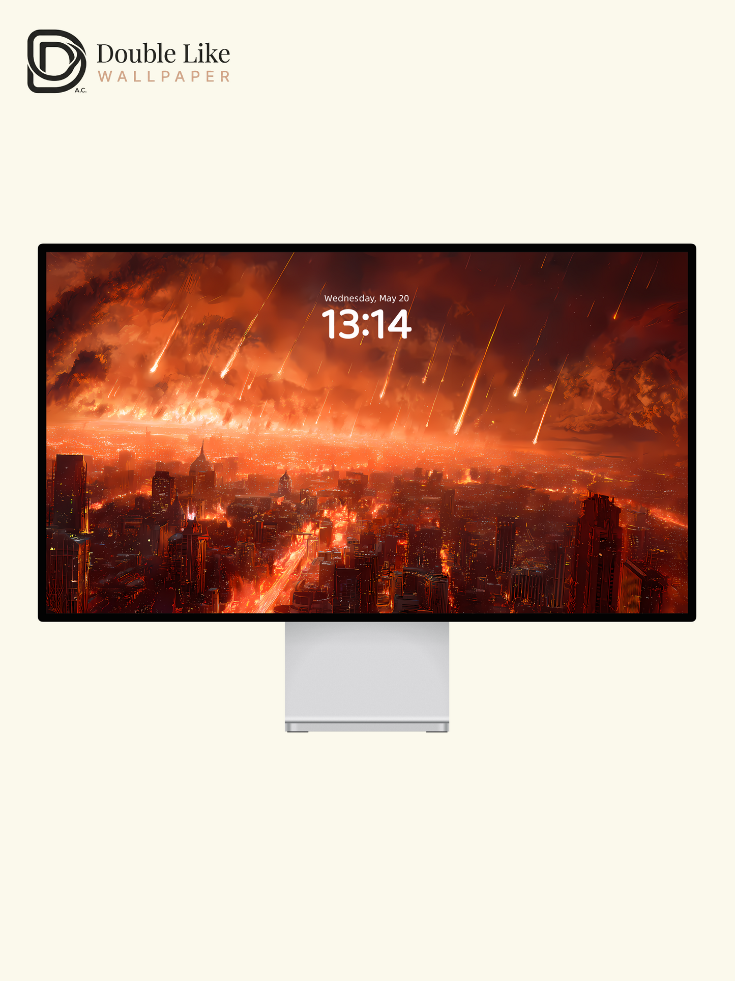 "Fire From the Sky – City in Ashes" Apocalyptic Atmosphere Wallpaper Set [#LFHL1001]