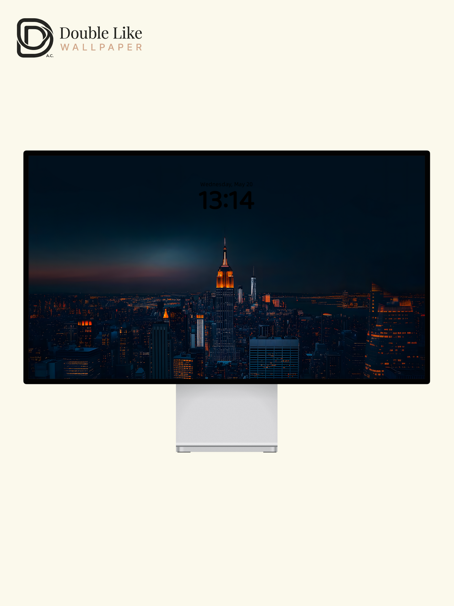 NYC Empire State Building Night City Vibe Full Wallpaper Set [#ZMY088]