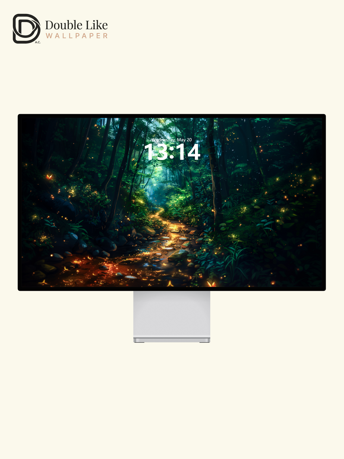 Glowing Firefly Forest Stream Fantasy Aesthetic Wallpaper Pack [#WGF059]