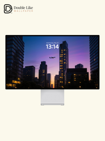 Dusk City Airplane Urban Aesthetic Wallpaper Pack [#LFHL30308]
