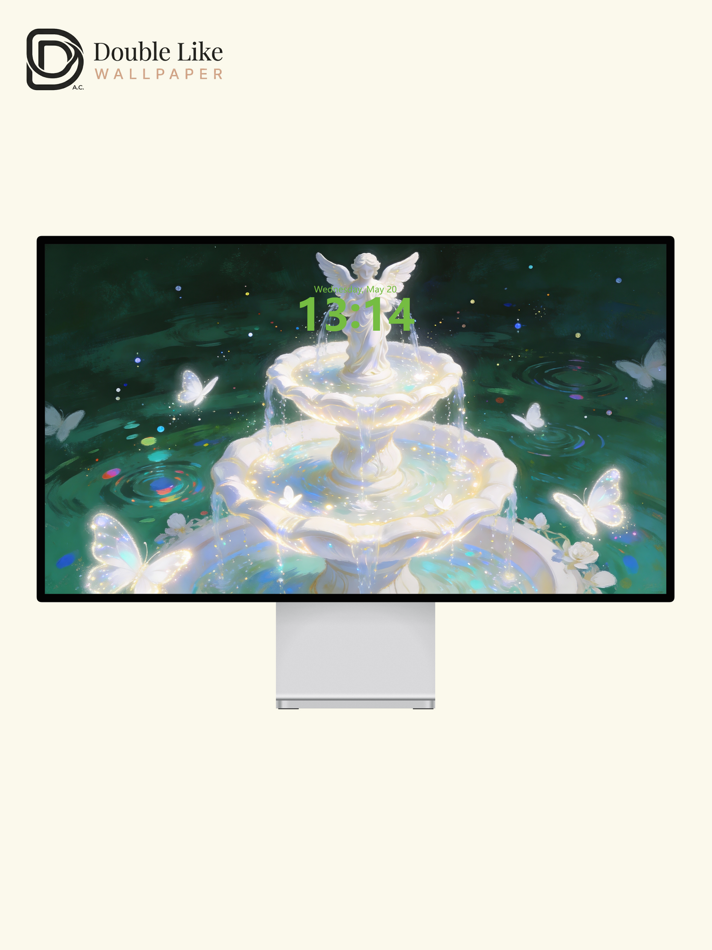 This angel fountain wallpaper calms all your stress! Live wallpaper fits all phones [#HWWa009]