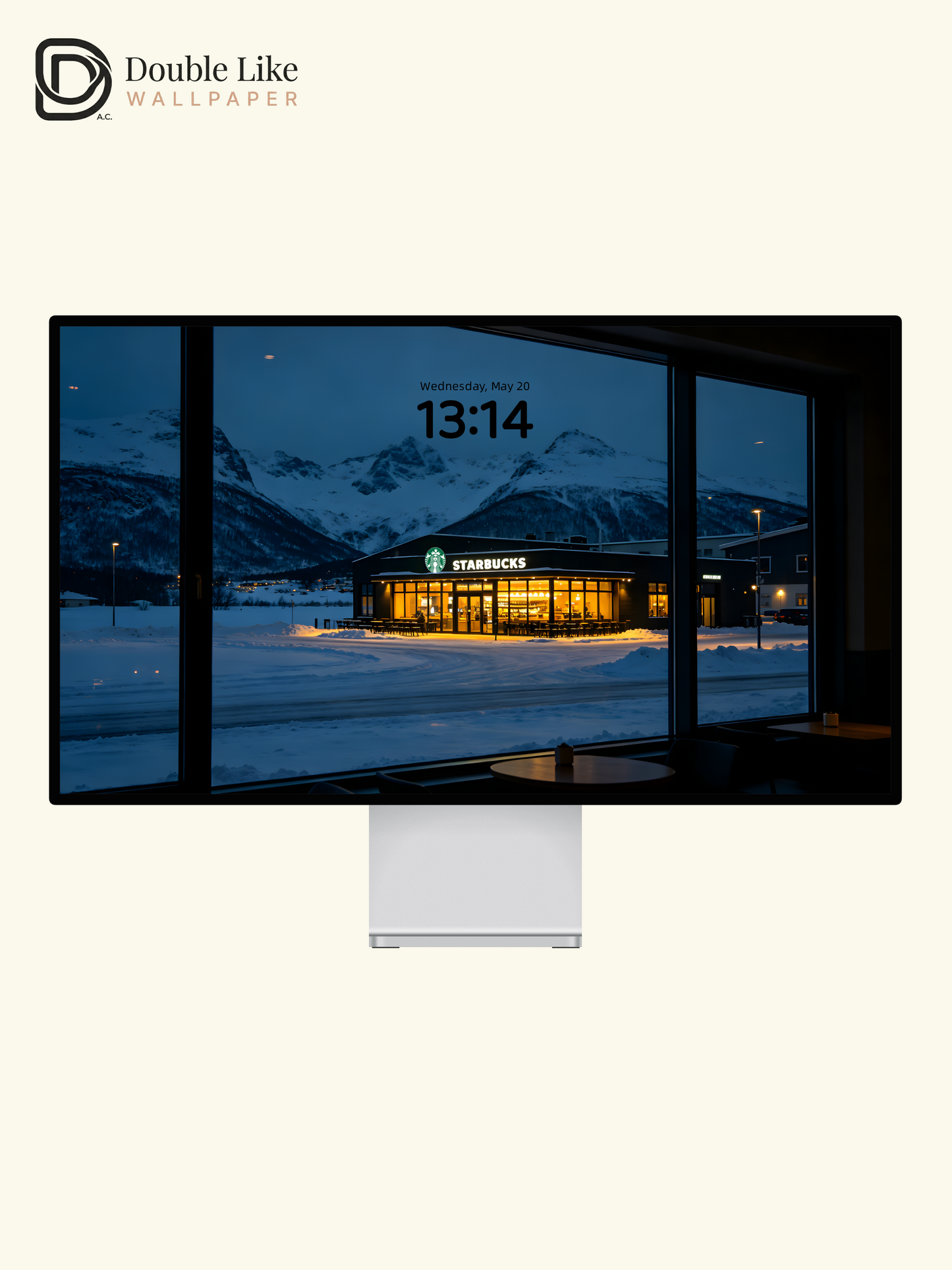 Combined Product Name: Blue Hour Snow Mountain Lonely Store Cold Lonely Atmospheric Full-Device Landscape Wallpaper Pack [#ZMY492]