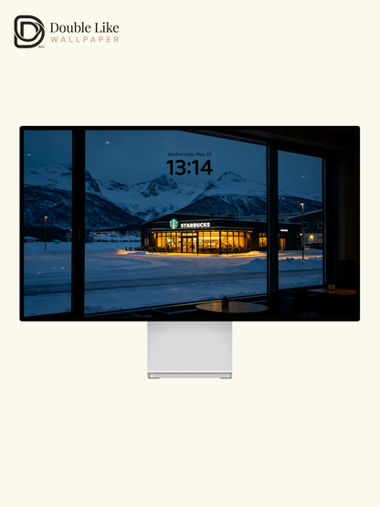 Combined Product Name: Blue Hour Snow Mountain Lonely Store Cold Lonely Atmospheric Full-Device Landscape Wallpaper Pack [#ZMY492]