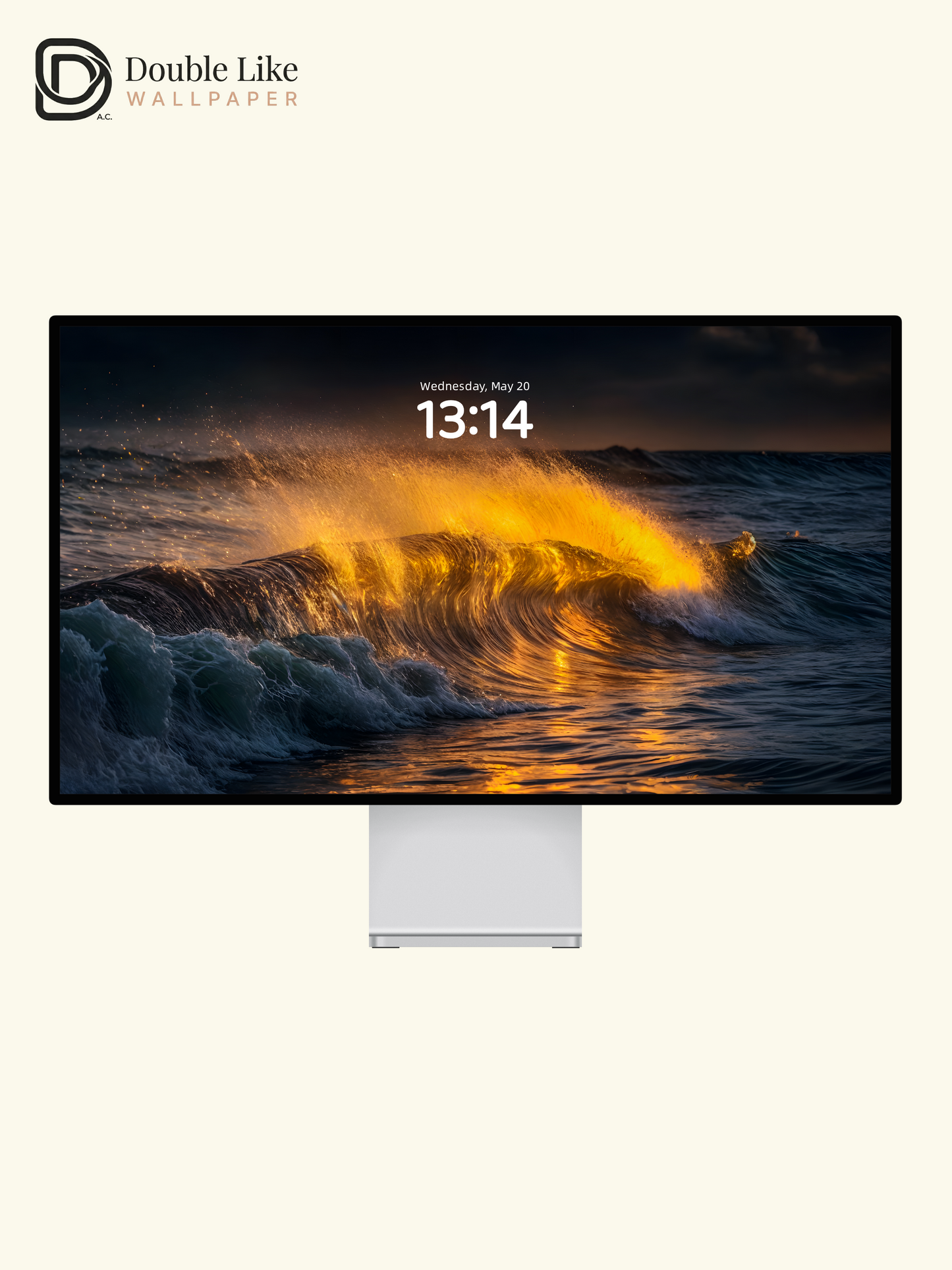 Golden Hour Backlit Ocean Wave Spray Sunset Minimalist Aesthetic Wallpaper Pack [#ZMY153]