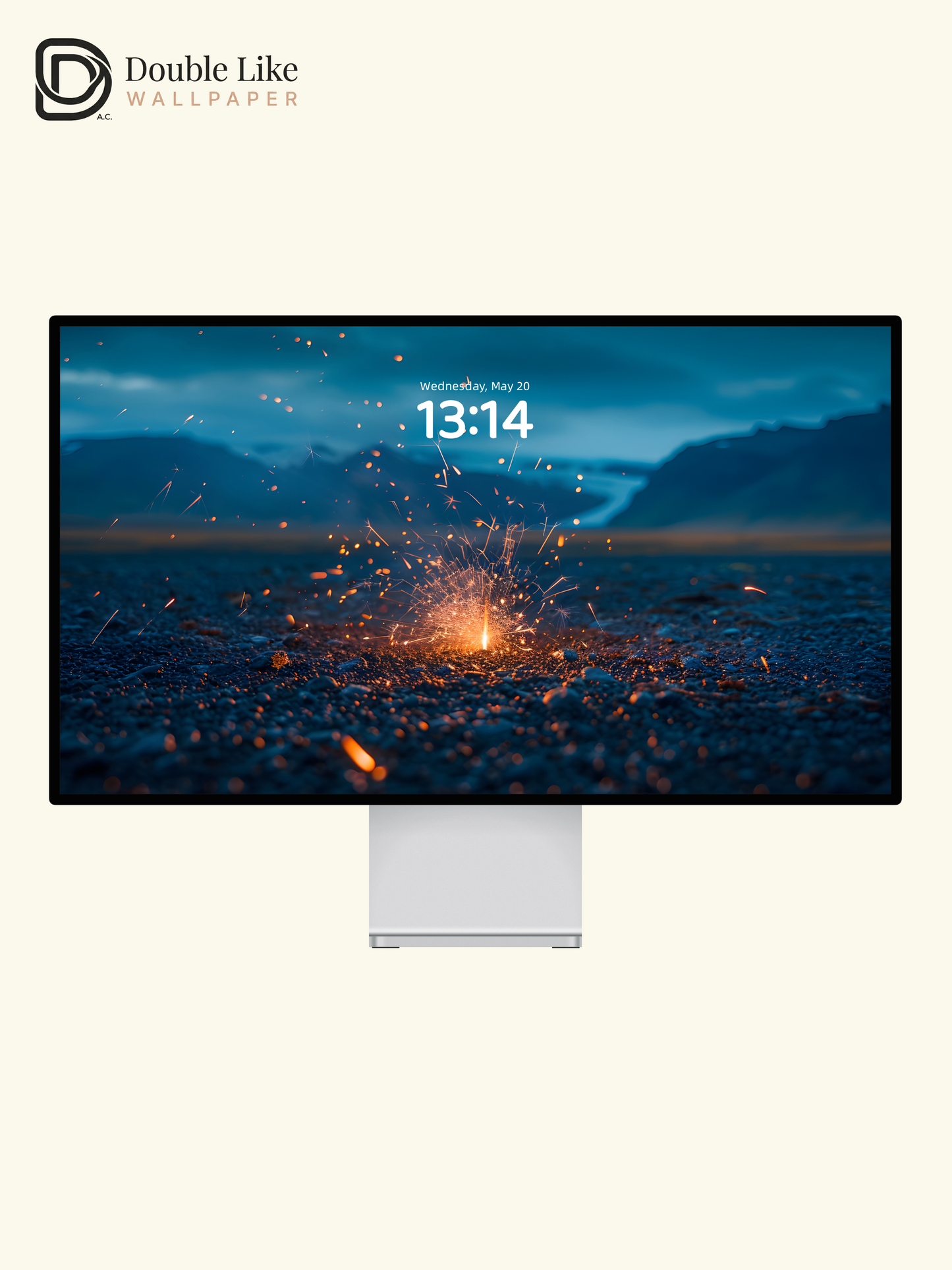 Glowing Sparkler Mountain Evening Ambient Wallpaper Pack [#ZJYX0047]